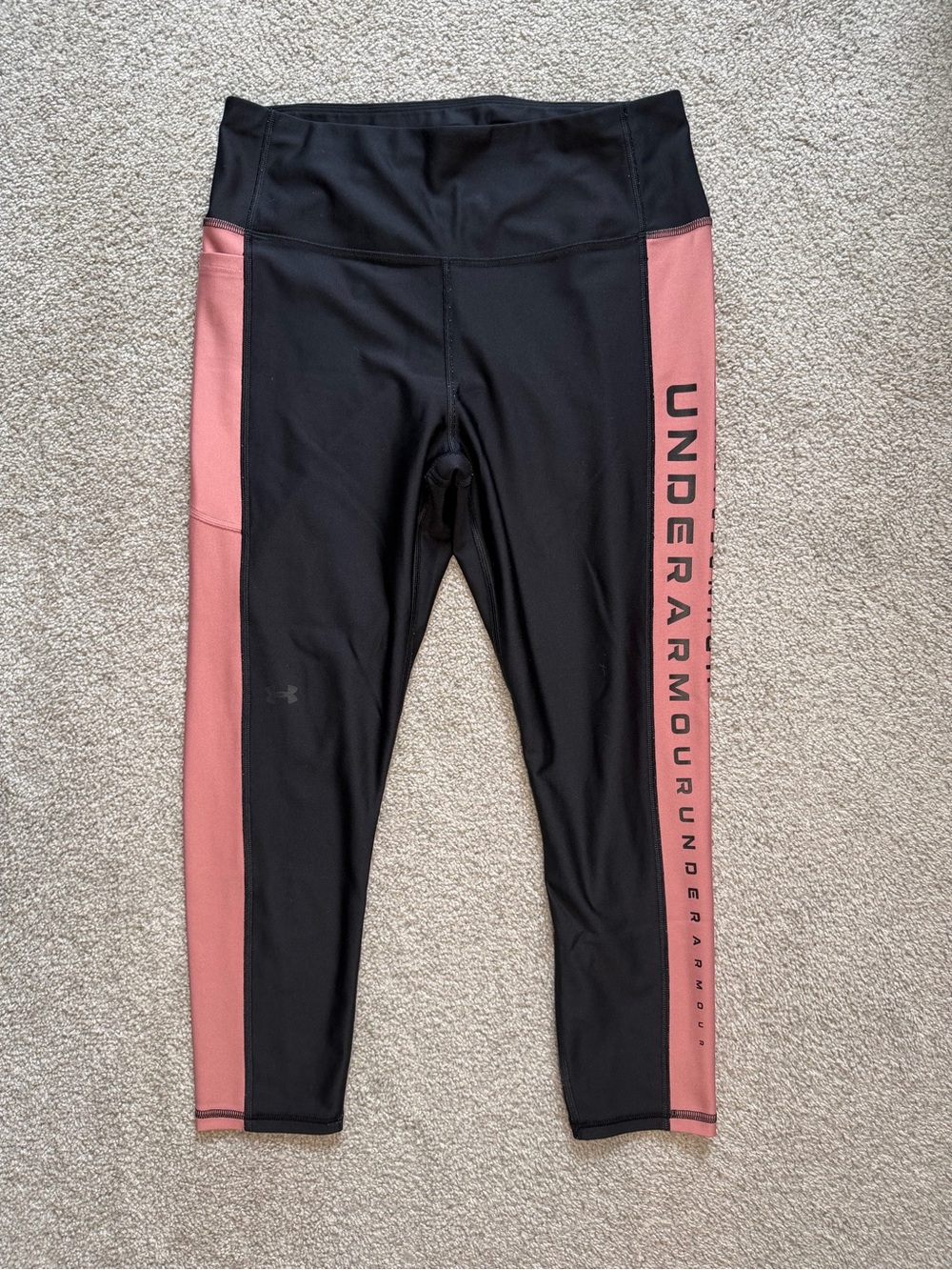 Under Armour HeatGear Black and Pink Leggings